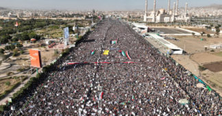 Watch: Yemenis protest in capital Sanaa after US and UK strikes on Houthi rebels