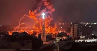 Israeli Air Raid Targets Beirut Hospital Vicinity after Enemy Issued Deceptive Warning for Another Hospital in Dahiyeh